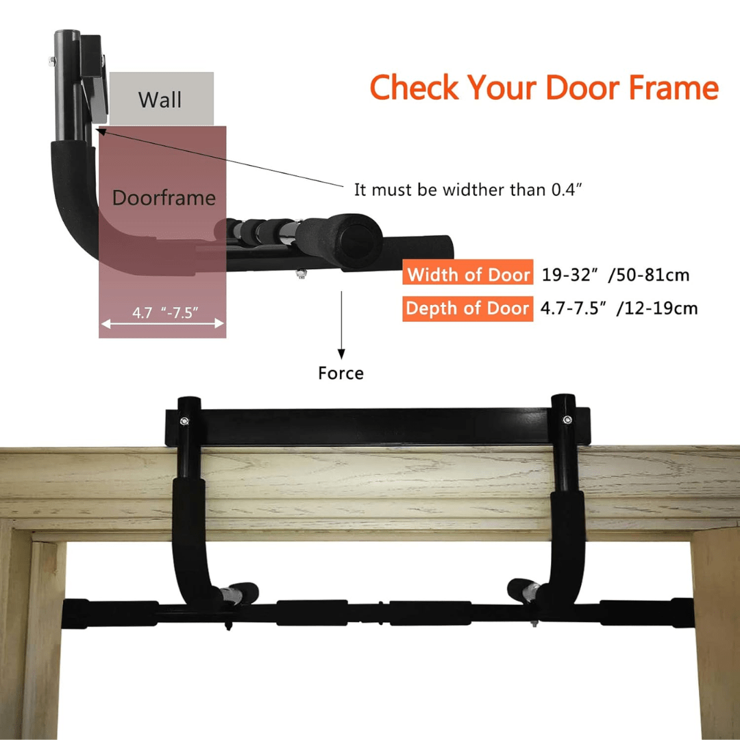PowerGrip pull-up bar – steel pull-up bar for door frames with a load capacity of 200 kg 6