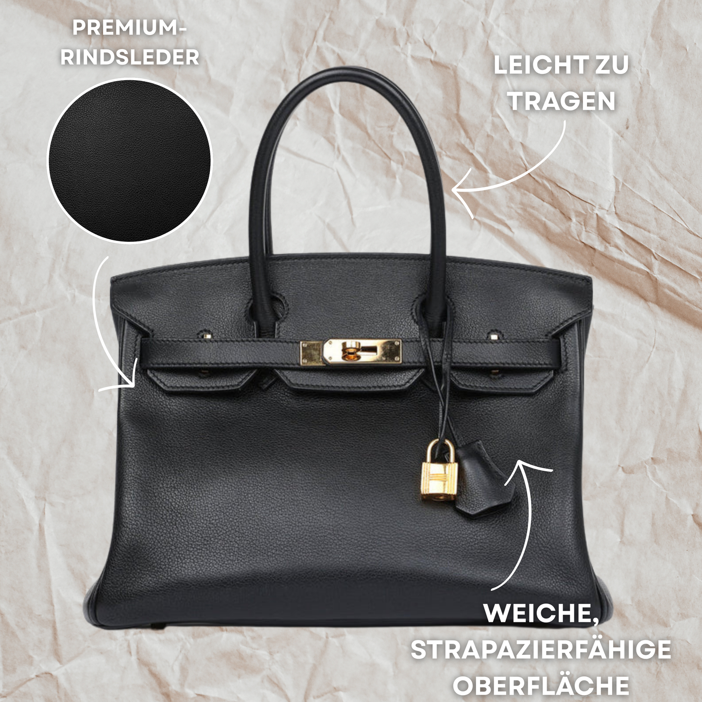 Premium Cowhide Leather Handbag with Zipped Pockets – Stylish and Durable Accessory for Every Occasion 1