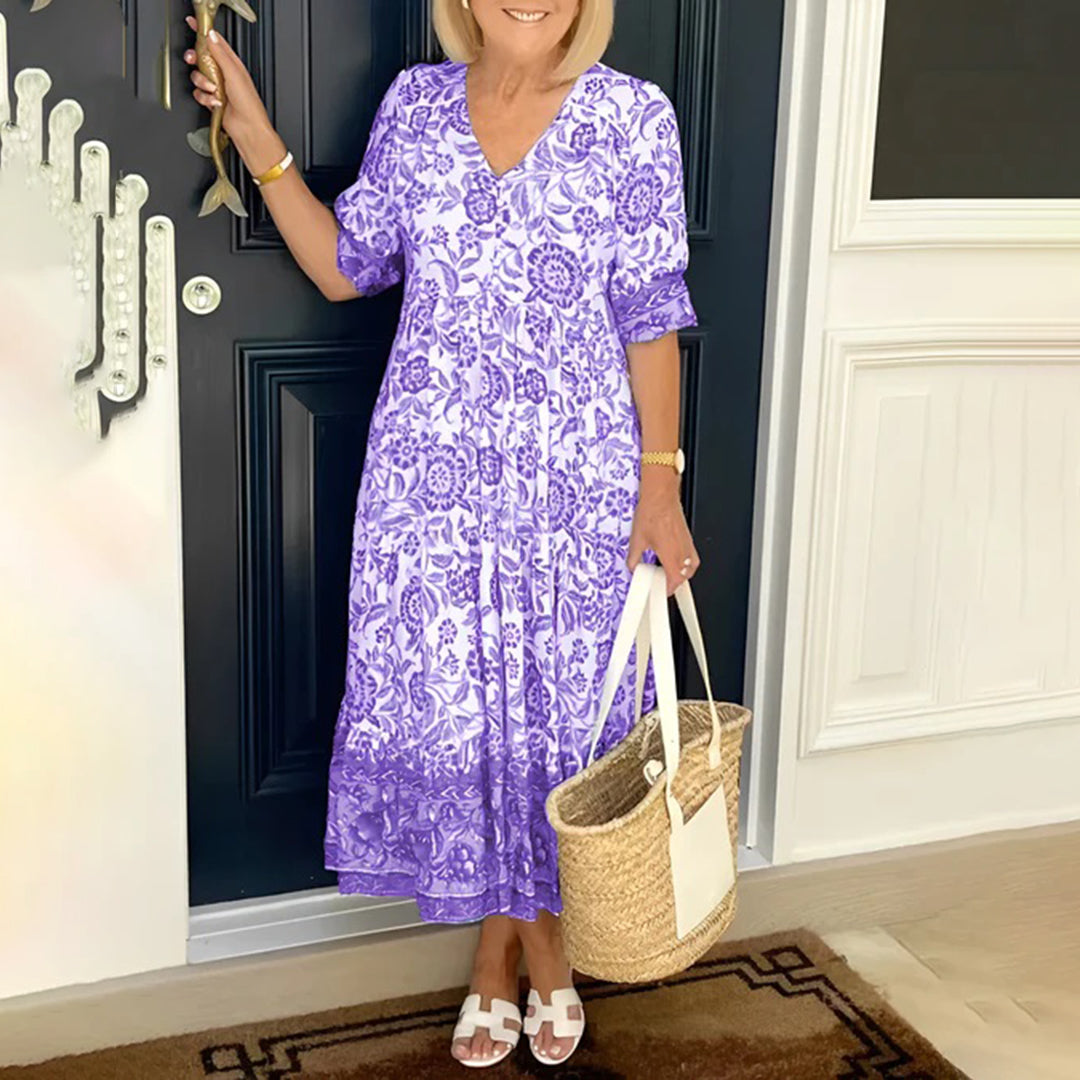 Variant image for Elegant V-Neck Women's Maxi Dress - Comfortable Summer & Cocktail Style-13