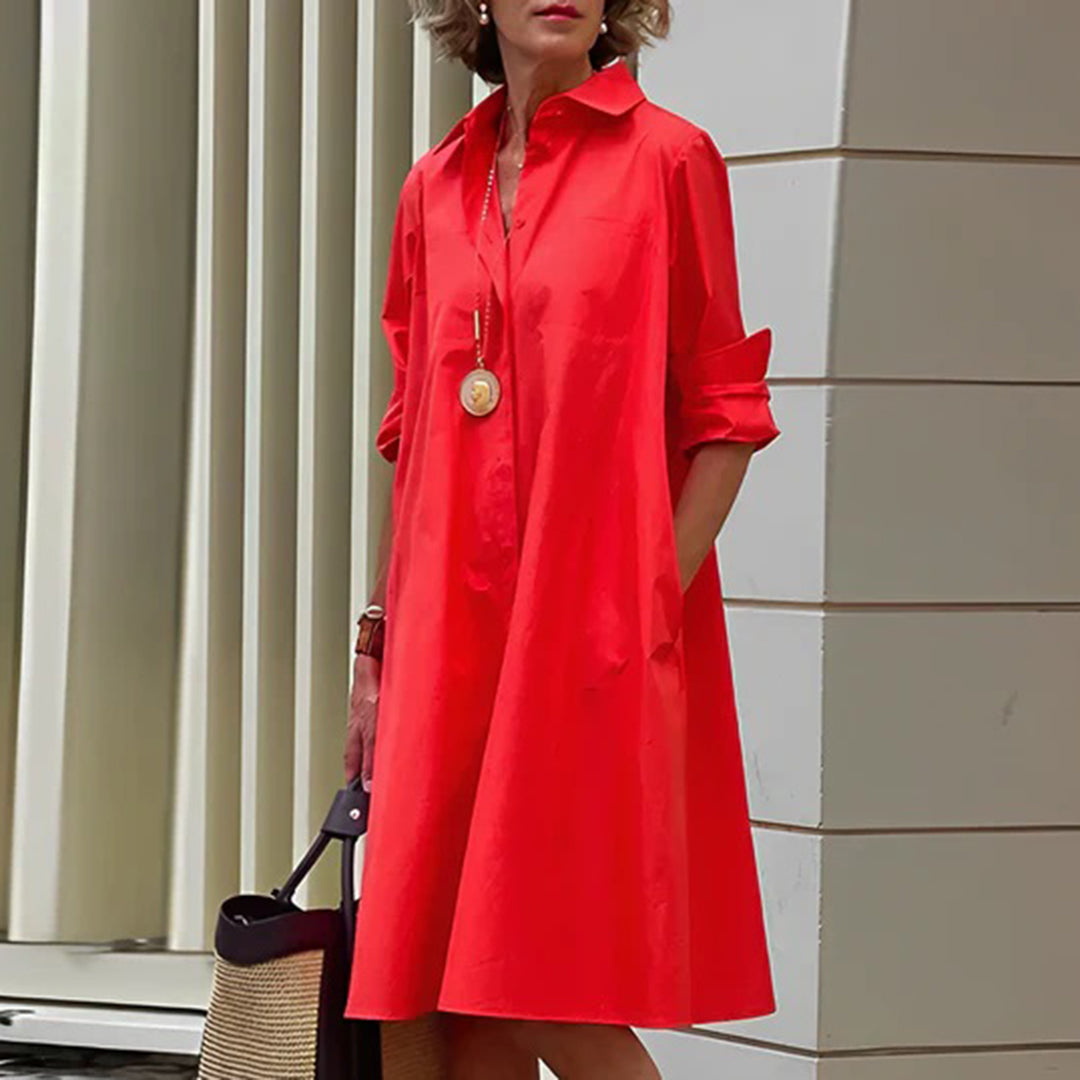Variant image for Elegant Long Sleeve Women's Dress - Comfortable Formal Spring Fashion-6