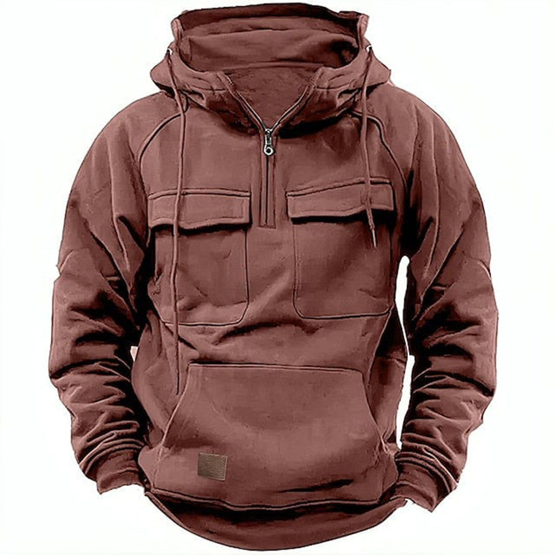 Retro Motorcycle Hoodie for Men with a Cool Look and Practical Details 8