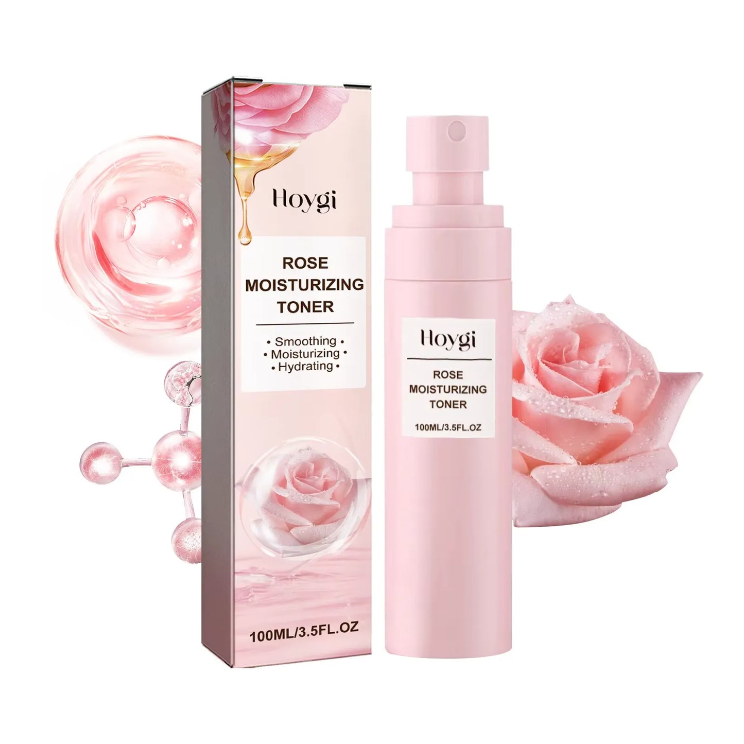 HydraRose Glow - Tonique hydratant à la rose pour les soins de la peau sèche et rugueuse
