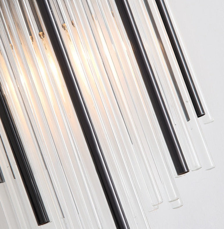 RadiantCrown – Lámpara de pared de cristal dorado con construcción duradera