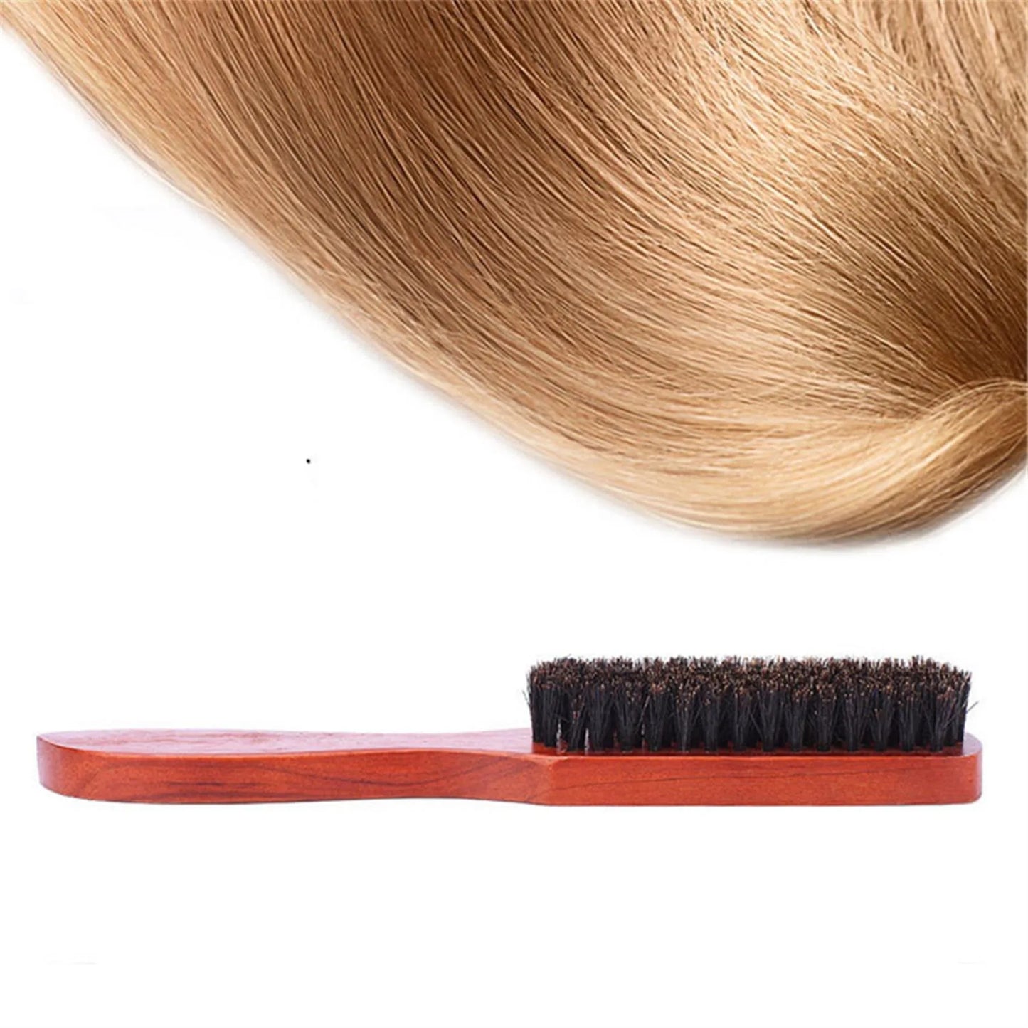 SalonSculpt – Schlanke Haarbürste aus Holz für den Heimwerker-Friseursalon