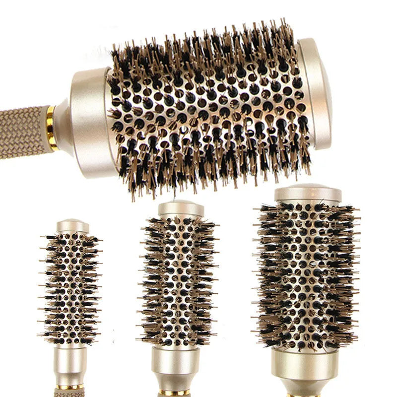 BlowOut Pro - Ensemble de brosses à cheveux rondes en poils de sanglier ionique pour un coiffage de qualité salon