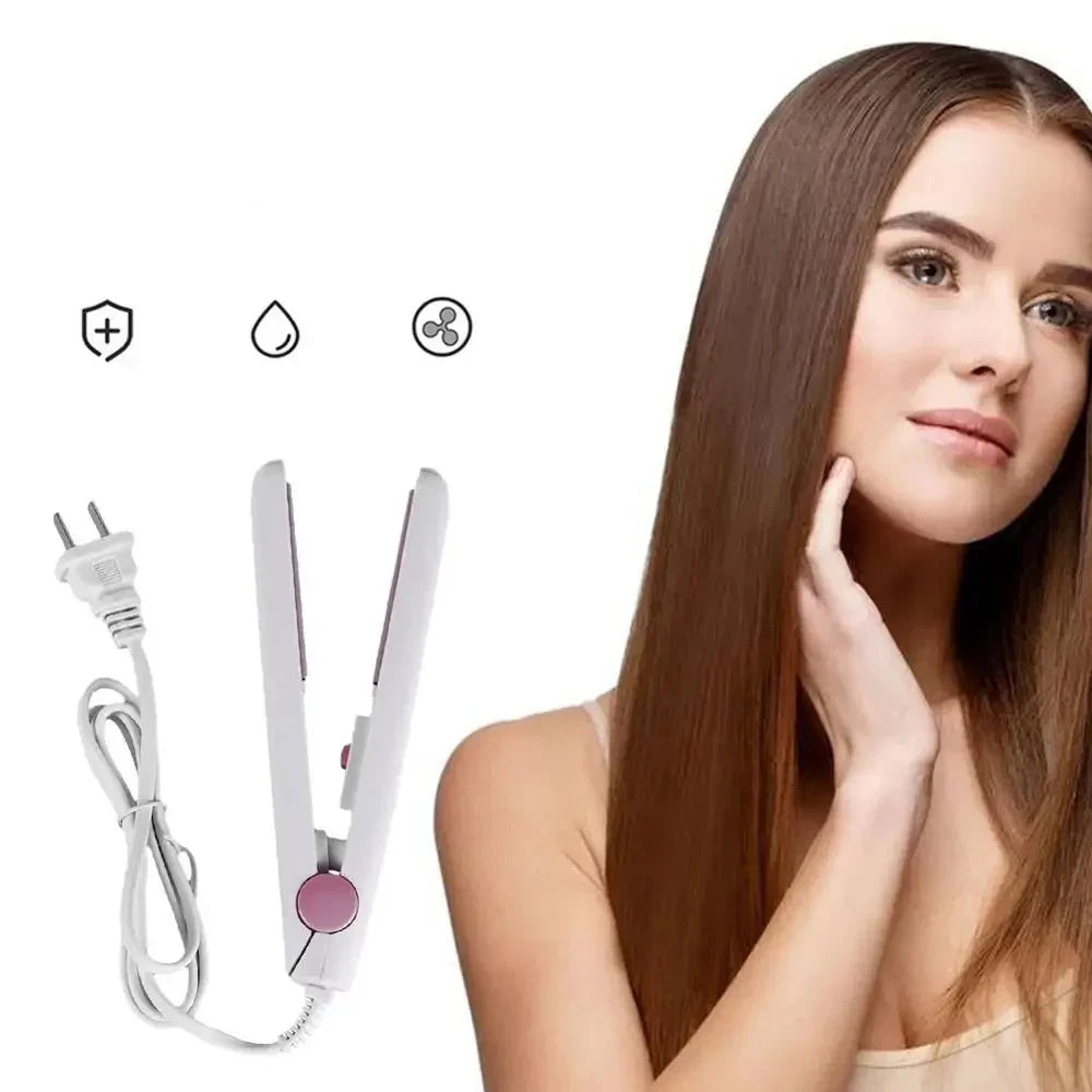 QuickStyle - Bærbar Mini Hårglatter og Krøllejern