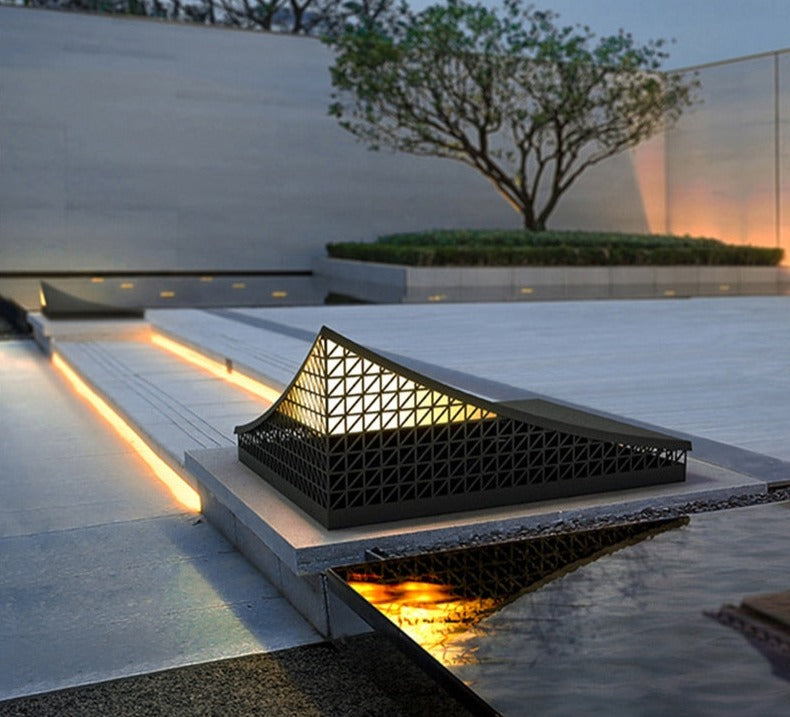 Variant image for Modern Semi-Pyramid Solar Lights Outdoor with Intelligent Sensor & IP65 Waterproof-1
