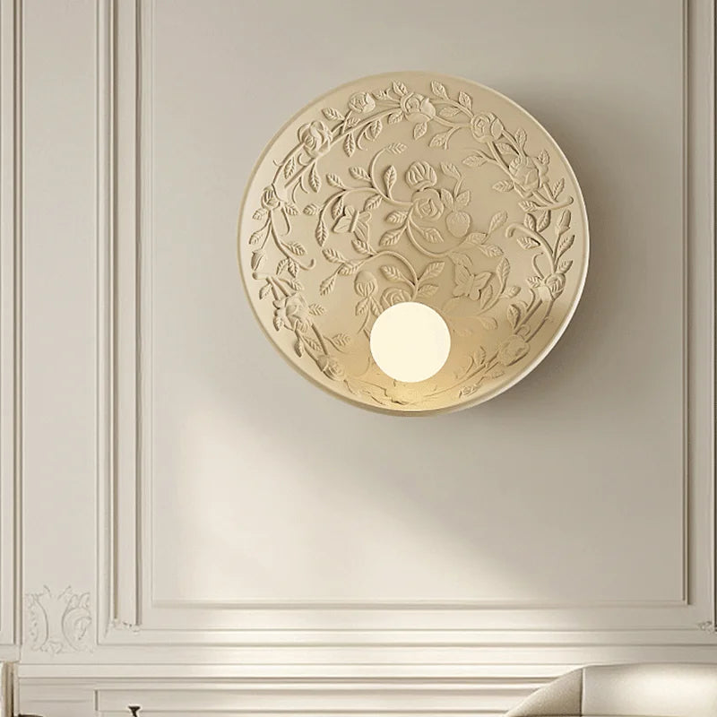 RoyaleGlow – French Round Wall Lamp in Imperial Style