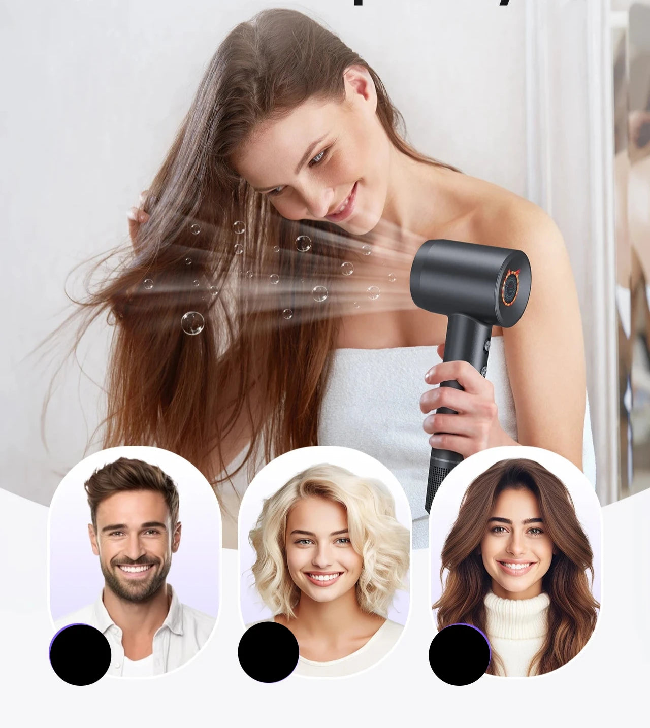 TurboDry - Secador de Pelo Iónico Profesional de Alta Velocidad