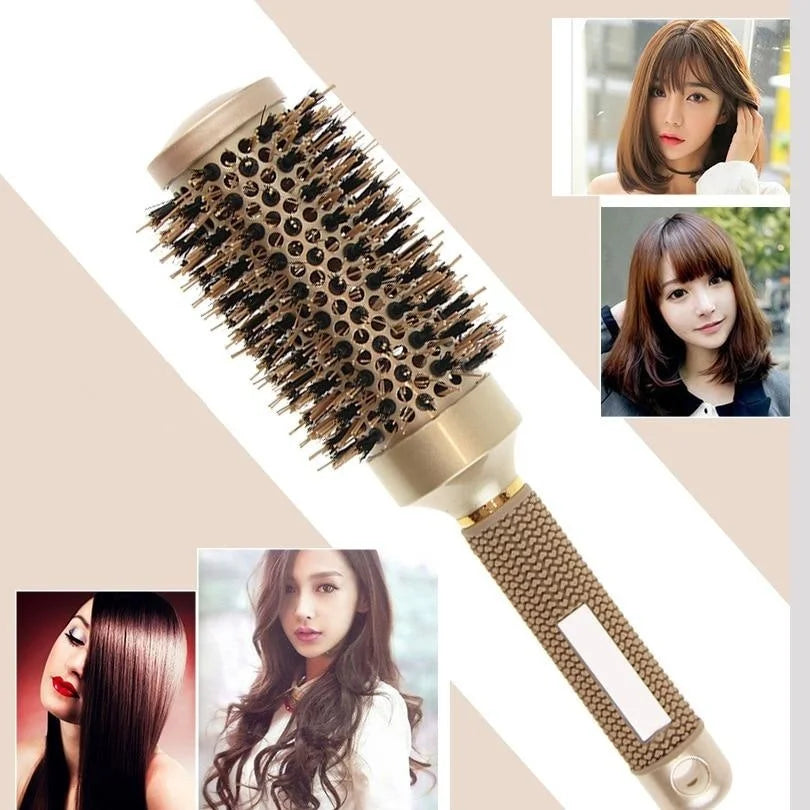BlowOut Pro - Ensemble de brosses à cheveux rondes en poils de sanglier ionique pour un coiffage de qualité salon