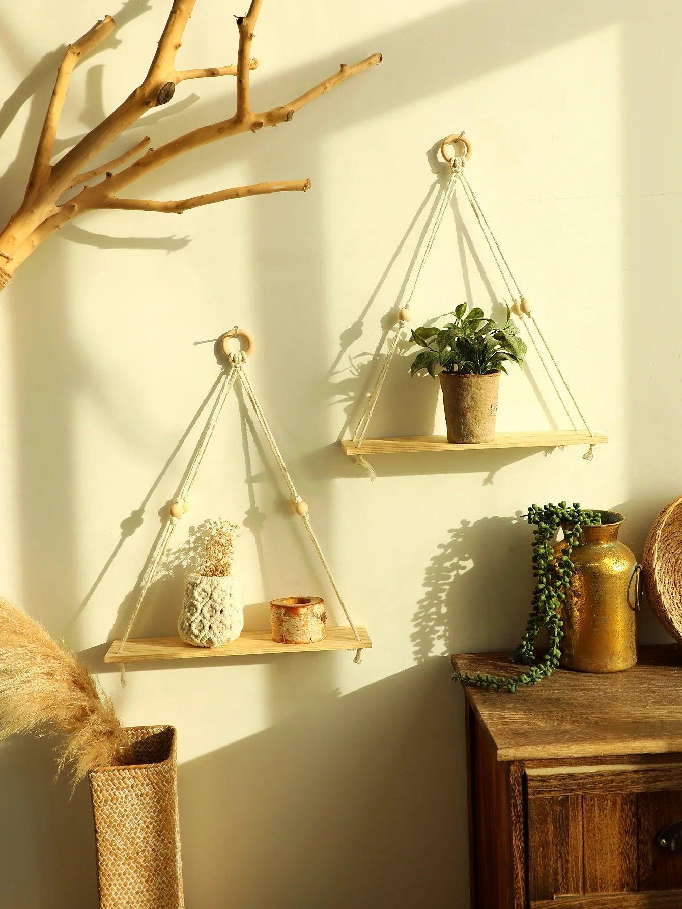 BohoString - Macramé Wooden Wall Piece