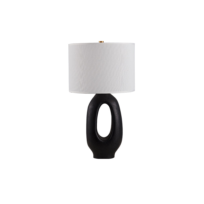 SculptGlow – Resin Table Lamp with Soft Linen Shade