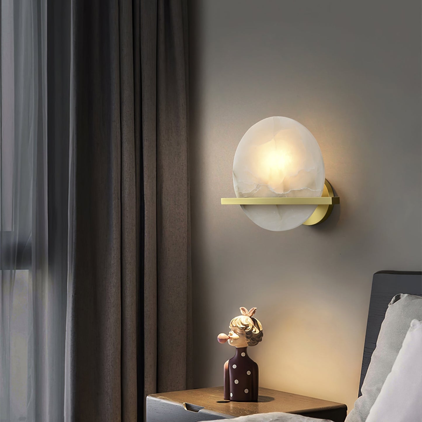 MarbleAura – Luksuriøs Marmor Væglampe til Klassisk Stil