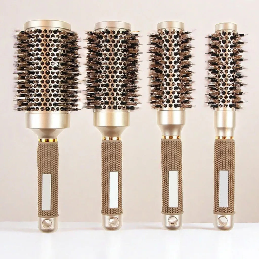 BlowOut Pro - Ensemble de brosses à cheveux rondes en poils de sanglier ionique pour un coiffage de qualité salon