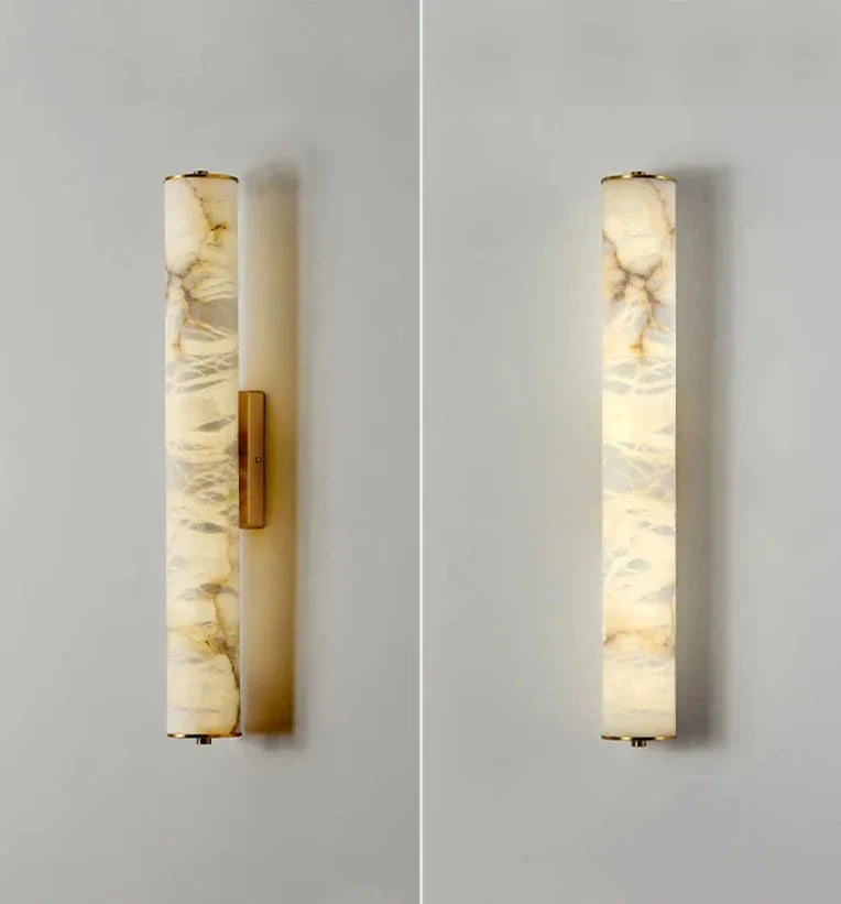 OpalAura - Elegant Marble Wall Lamp
