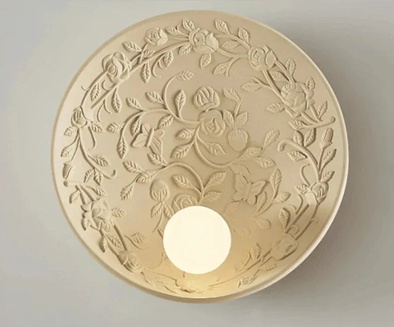 RoyaleGlow – French Round Wall Lamp in Imperial Style