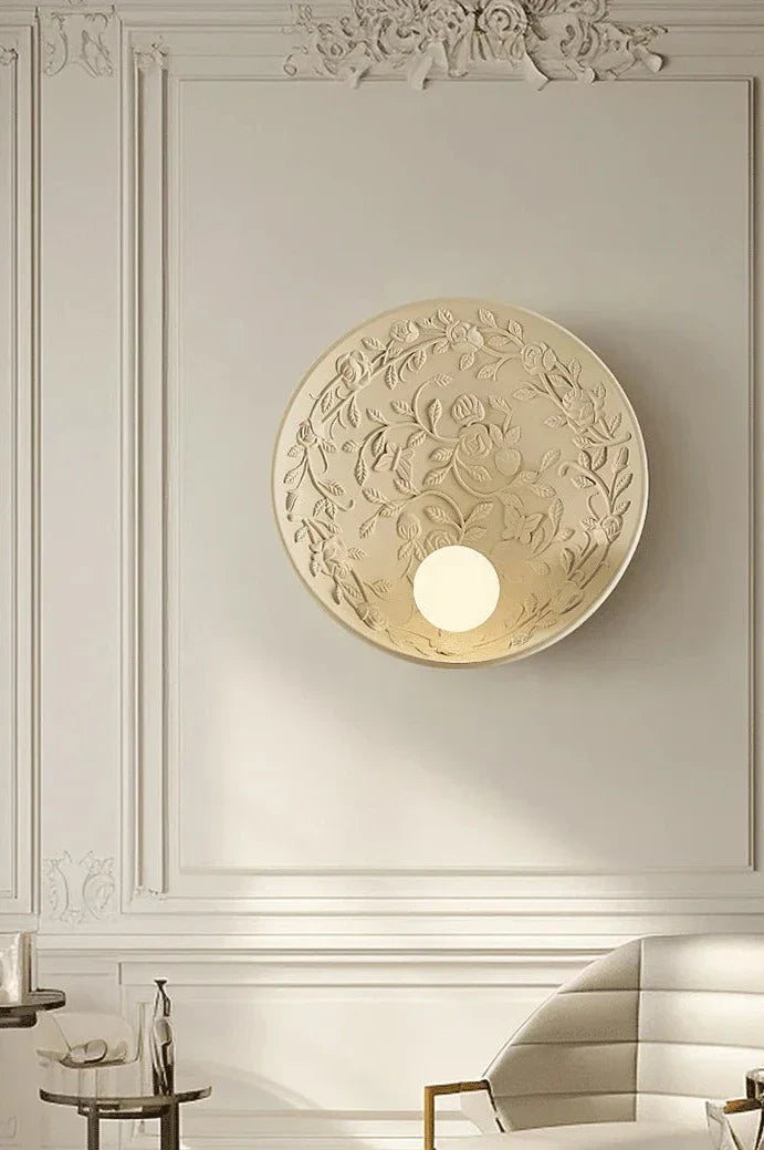 RoyaleGlow – French Round Wall Lamp in Imperial Style