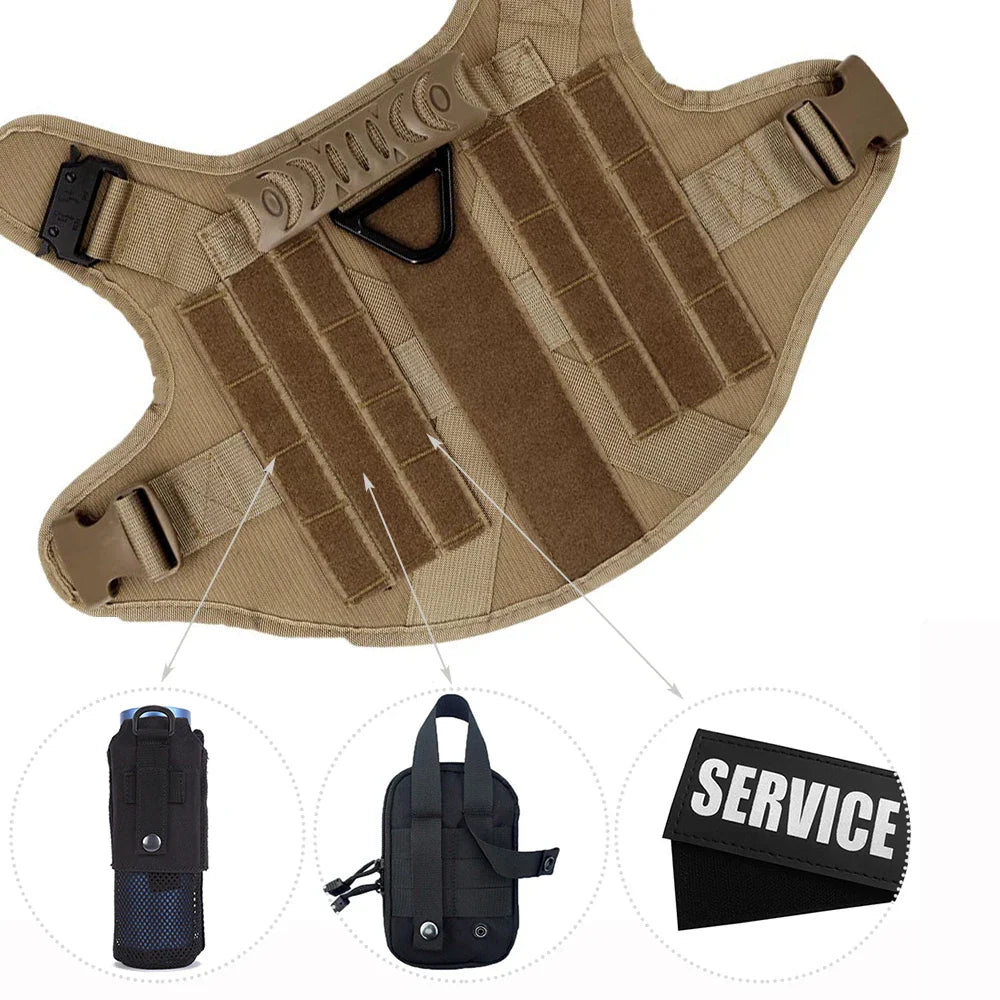 Guardpaw Tactical Dog Harness with Handle - Durable, Adjustable, Leash Set-5