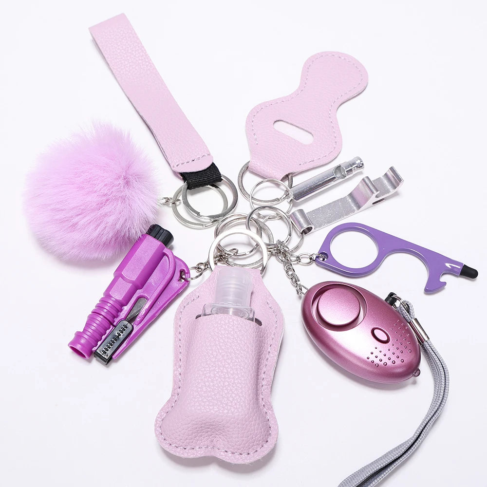 Self Defense Keychain Set with Personal Alarm and Window Breaker for Women's Safety 10