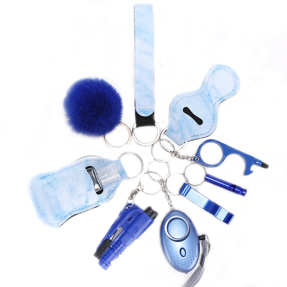 Self Defense Keychain Set with Personal Alarm and Window Breaker for Women's Safety 12