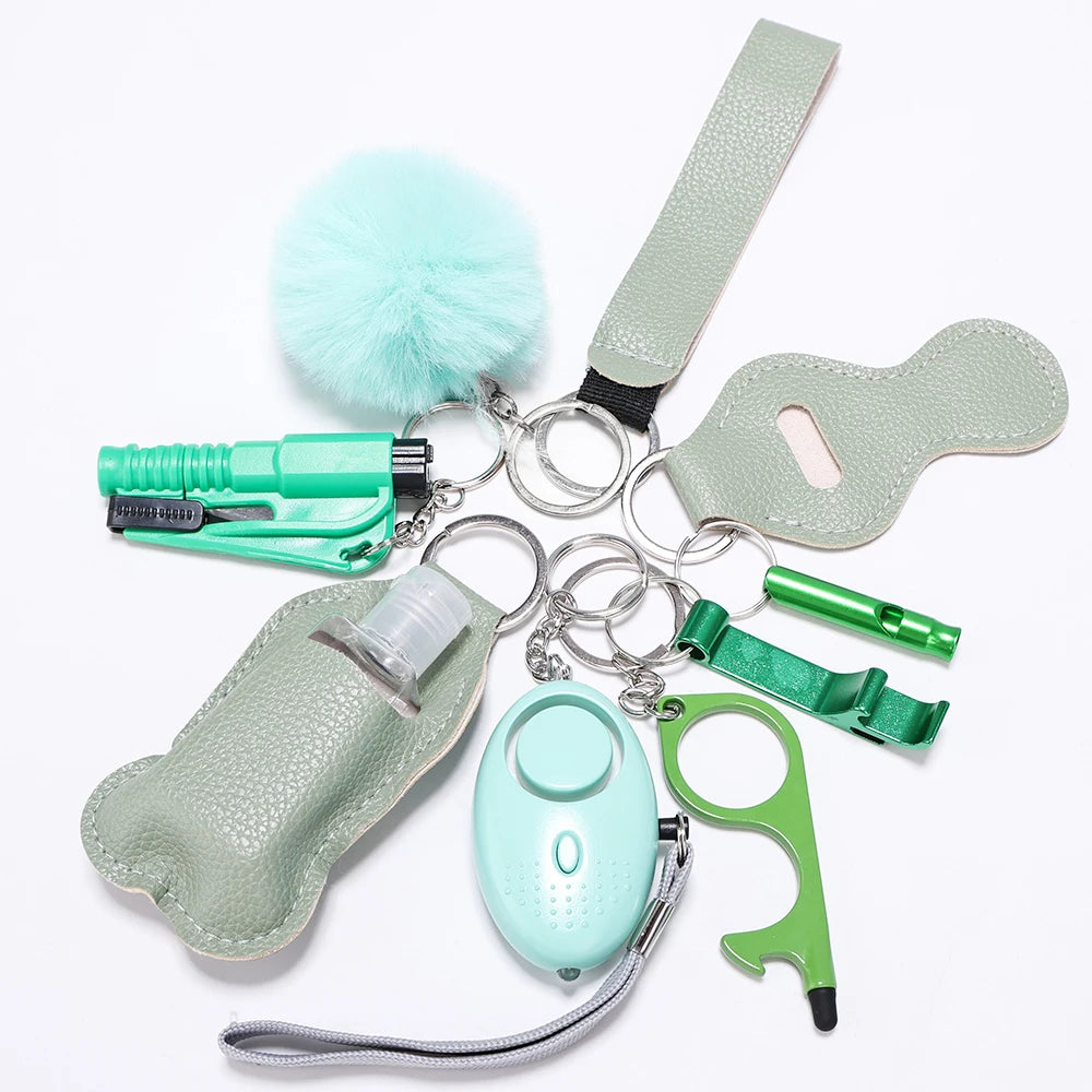 Self Defense Keychain Set with Personal Alarm and Window Breaker for Women's Safety 7