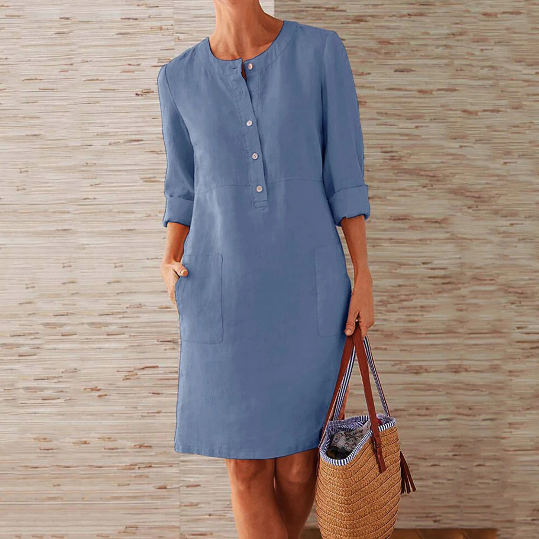 Variant image for Women's Summer Dress Blue Size M Polyester-22