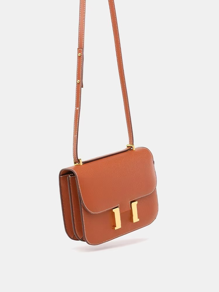Small Square Shoulder Bag with Palm Leaf Pattern 8
