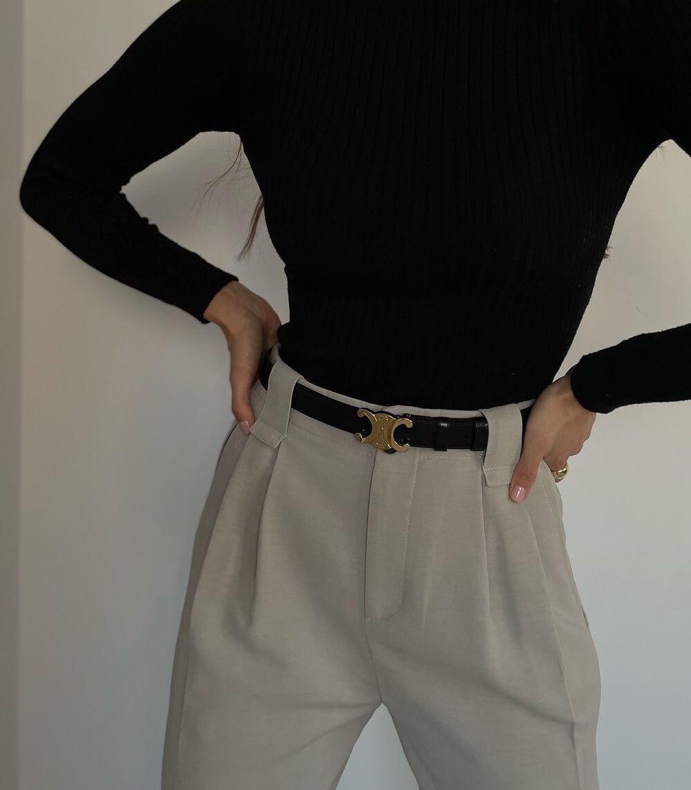 Aurelia | Elegant Designer Belt with Gold Accent
