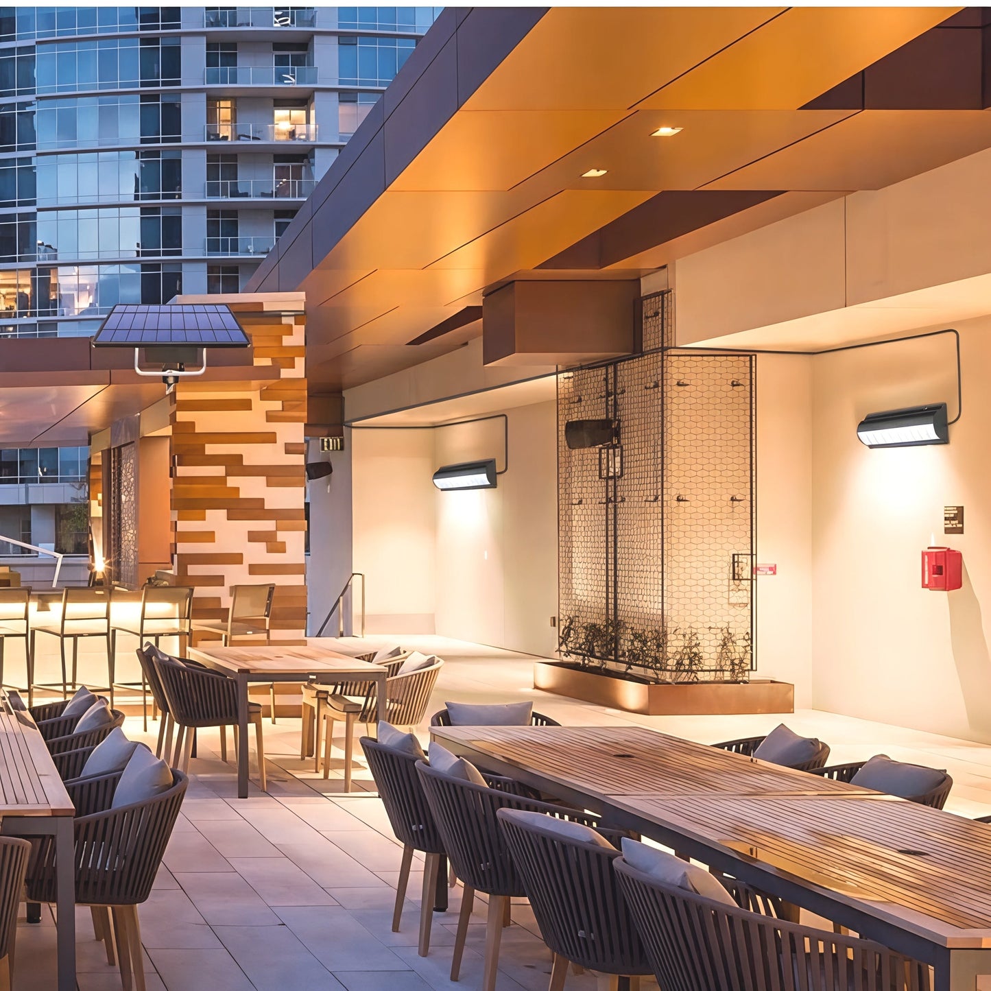 Solar Powered Outdoor Modern LED Wall Light 5