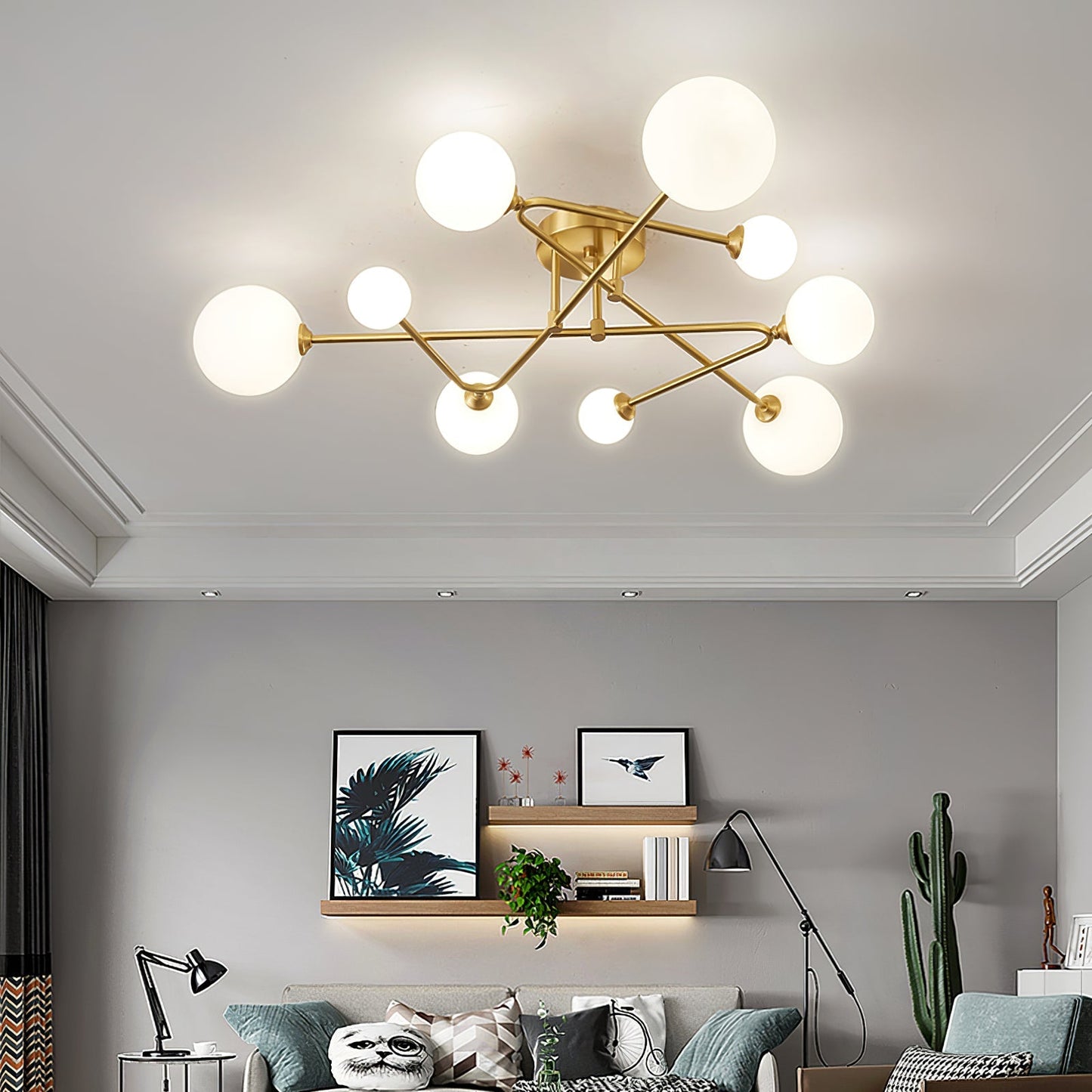 SputnikRadiance - Deckenlampe mit himmlischer Ästhetik und sanftem Glühen