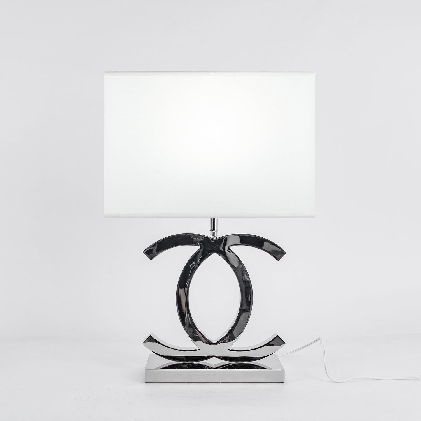 LuxeGlow – Modern Stainless Steel Table Lamp