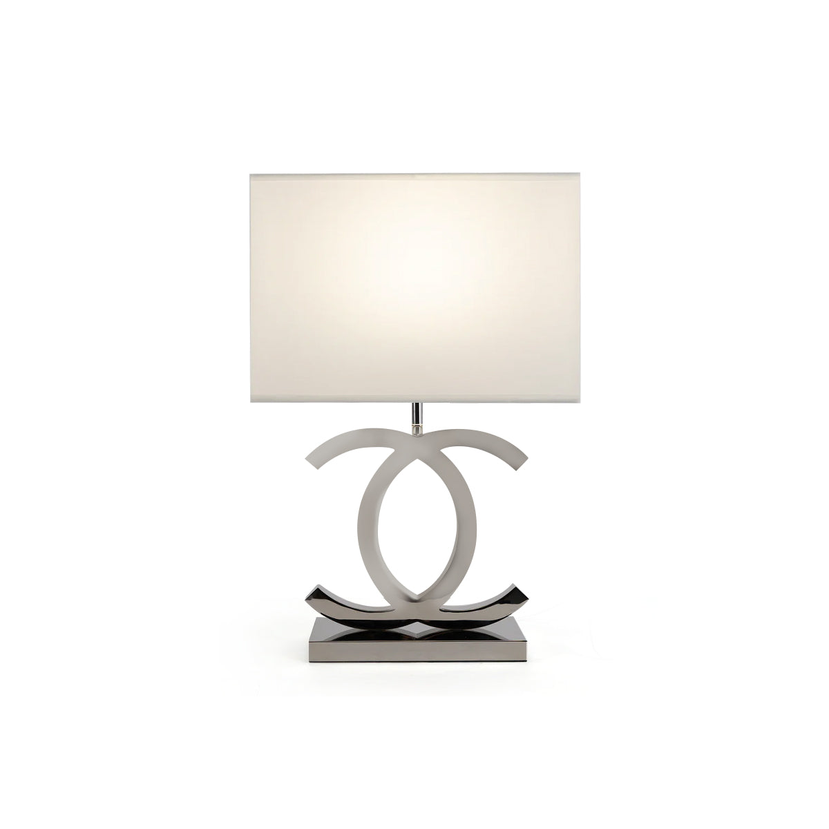 LuxeGlow – Modern Stainless Steel Table Lamp