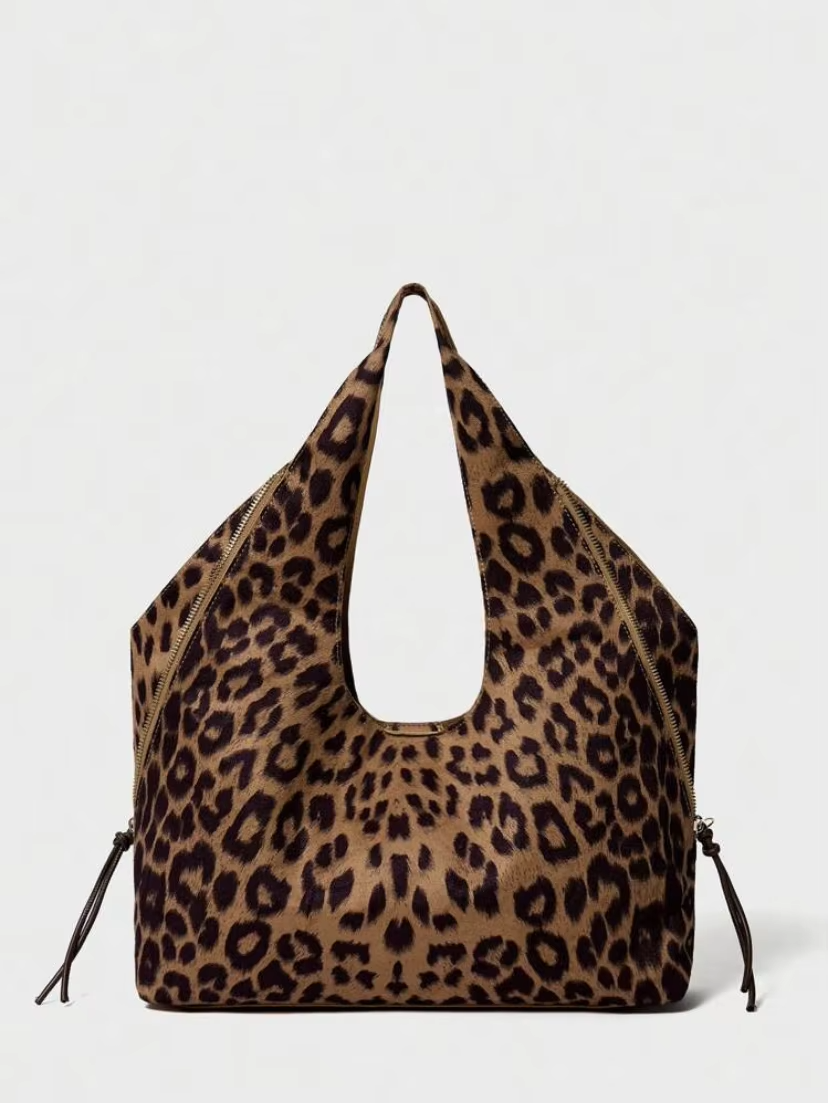 Stylish Cow Print Handbag - Spacious Everyday Purse for Women - Durable Polyester Material 0