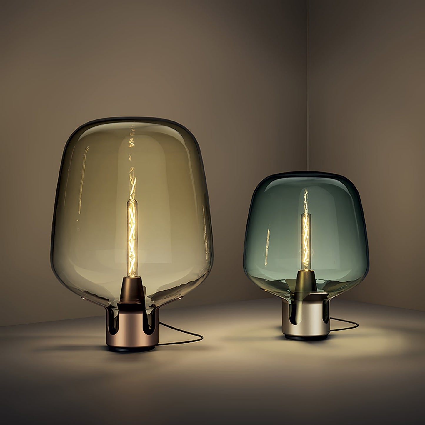 Vetro Luminoso - Lampada da Tavolo Elegante con Luce LED Calda
