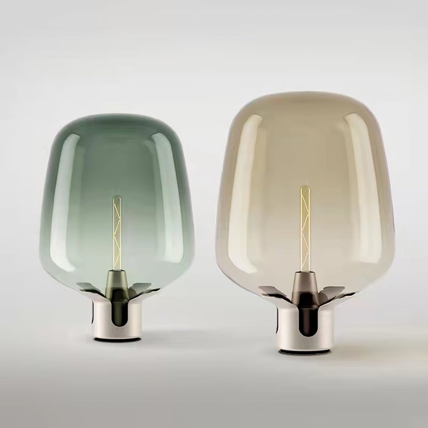 Vetro Luminoso - Lampada da Tavolo Elegante con Luce LED Calda