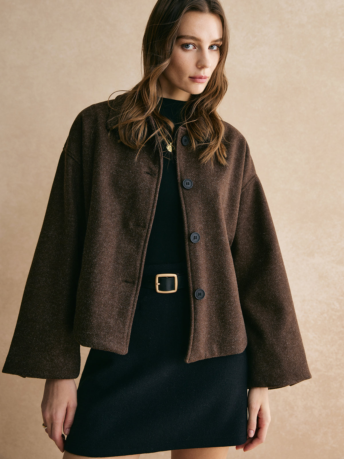 Tweed Button Down Jacket 2