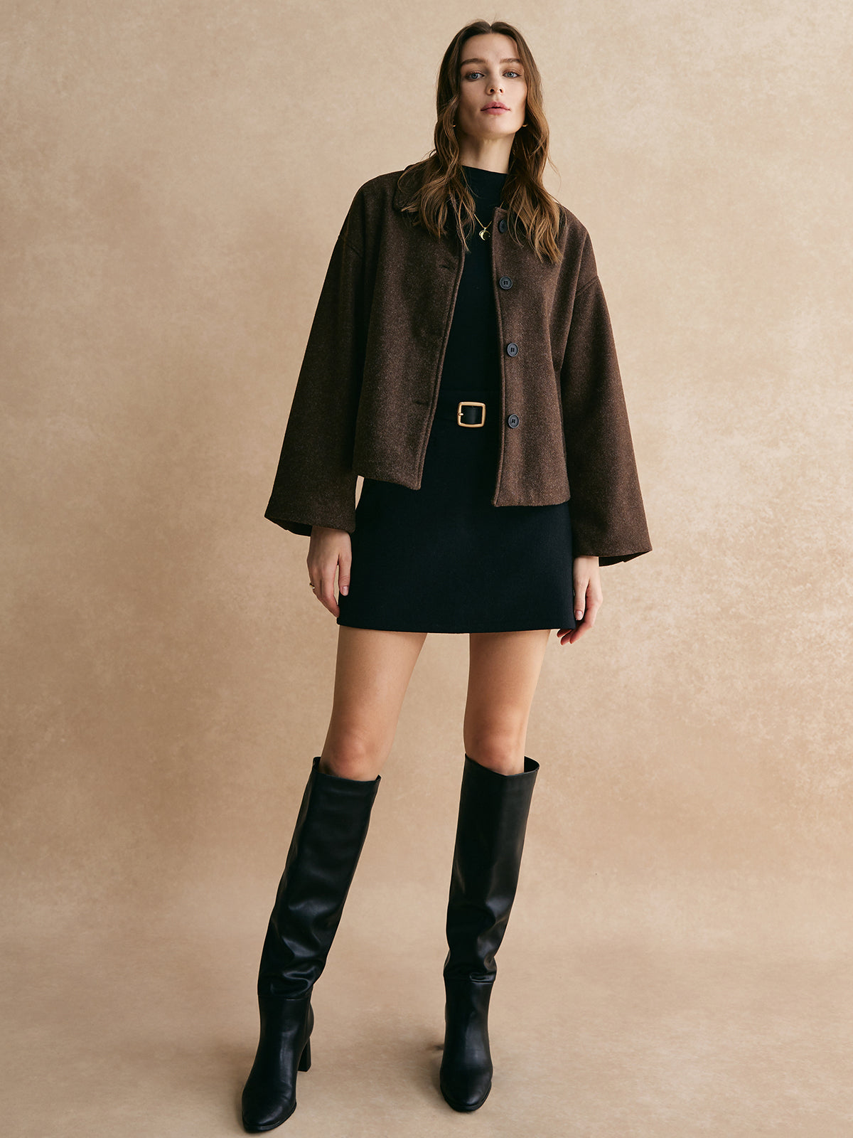Tweed Button Down Jacket 3