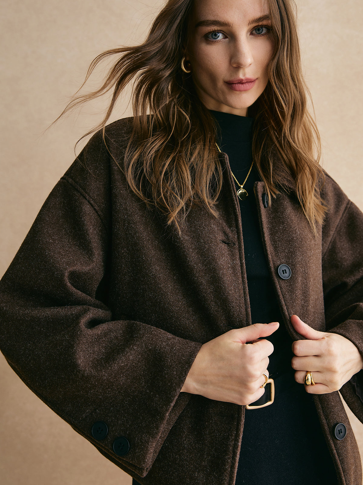 Tweed Button Down Jacket 4