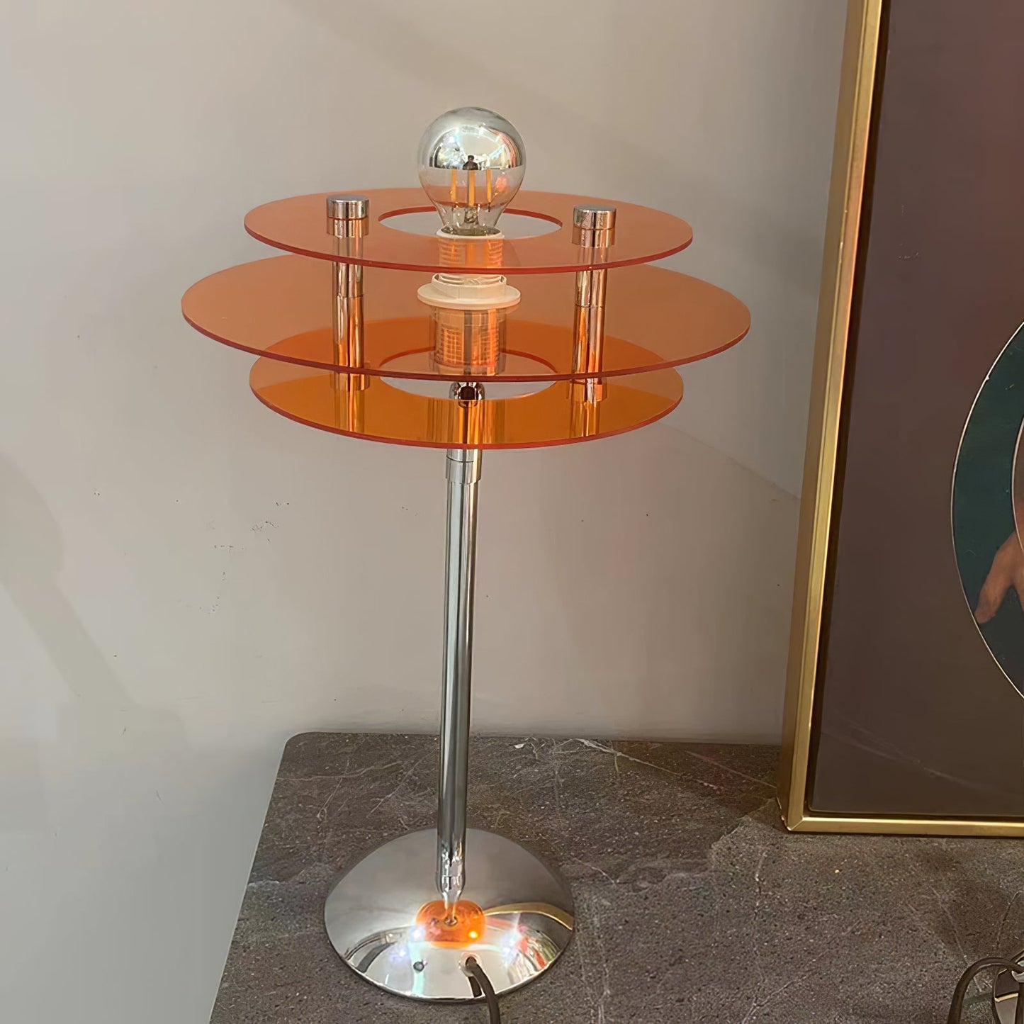 ReflectaLume – Stylish Geometric Table Lamp