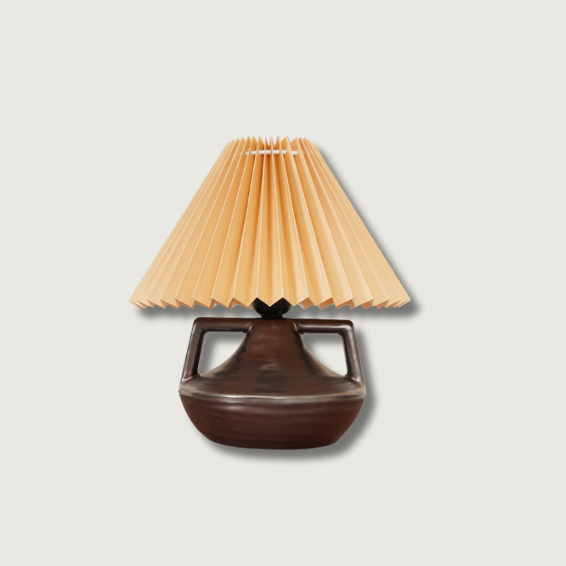GentleNavia - Table Lamp with Elegant Pleated Shade and Soft Glow