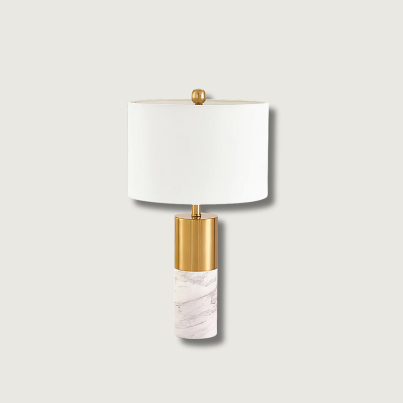 StoneRadiance - Elegant Table Lamp with Marble Base and Modern Lines