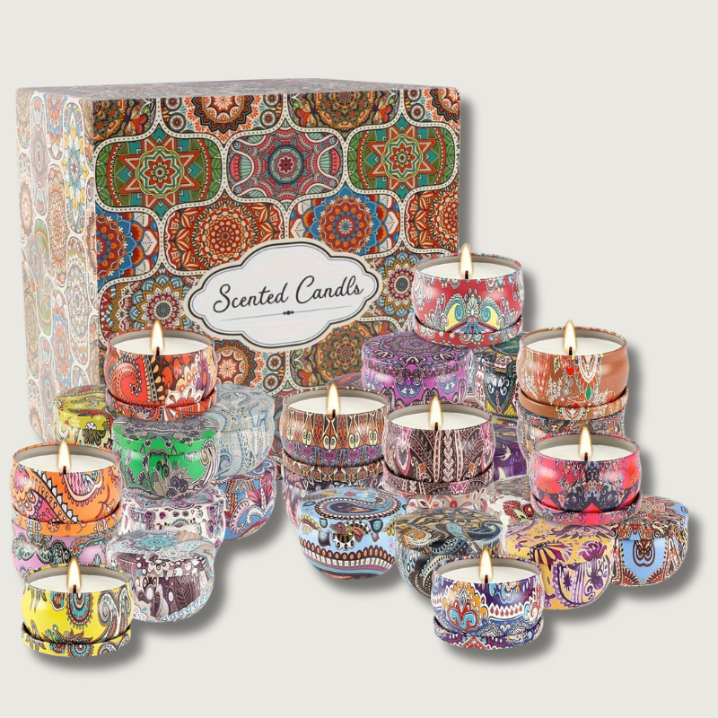 NatureScent - 36 Fragrant Candles with Pure Aromas