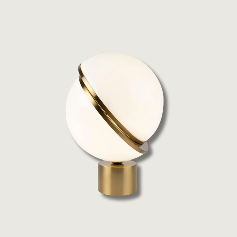 LuxeMoonbeam - Table Lamp with Unique Crescent Design and Cozy Radiance