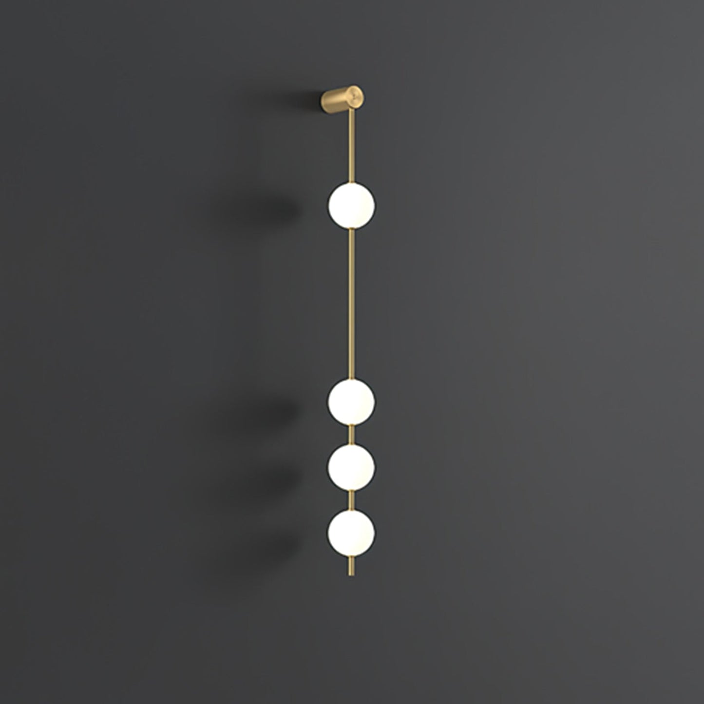 StreamGold – Lampada da parete verticale moderna con accenti dorati