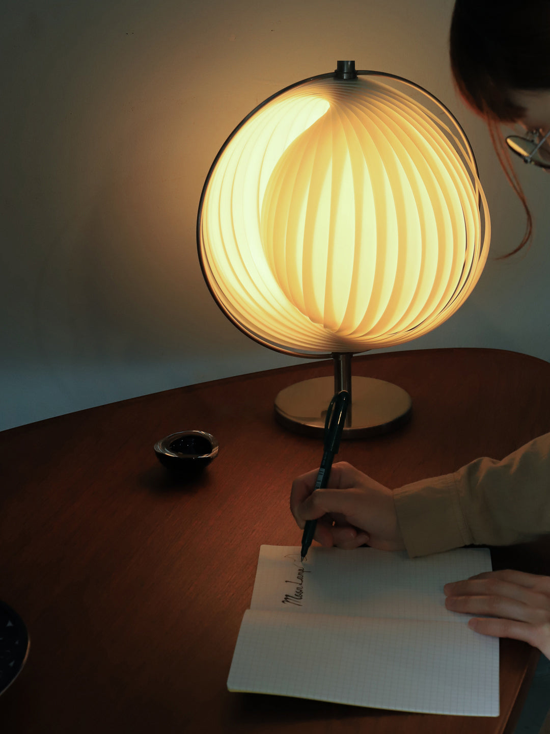 SpinAura – Elegant Chrome Desk Lamp
