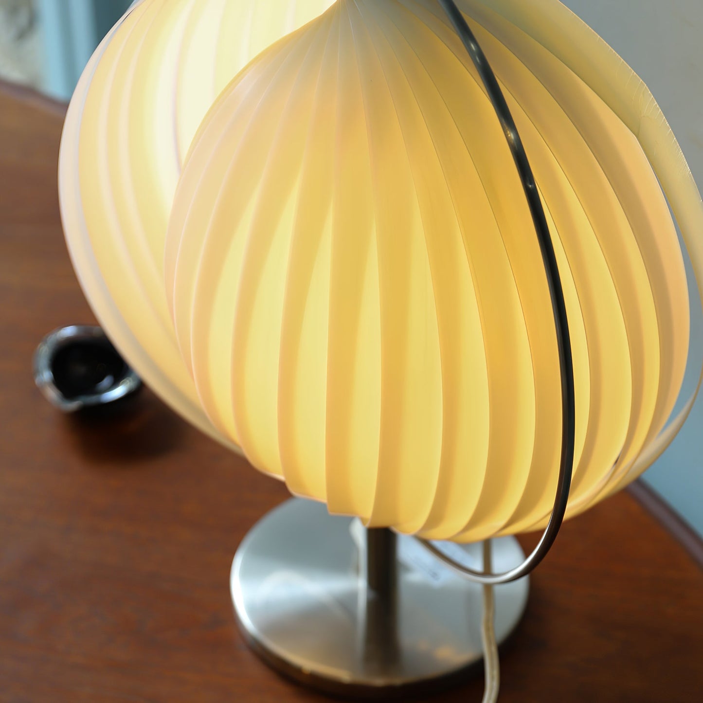 SpinAura – Elegant Chrome Desk Lamp