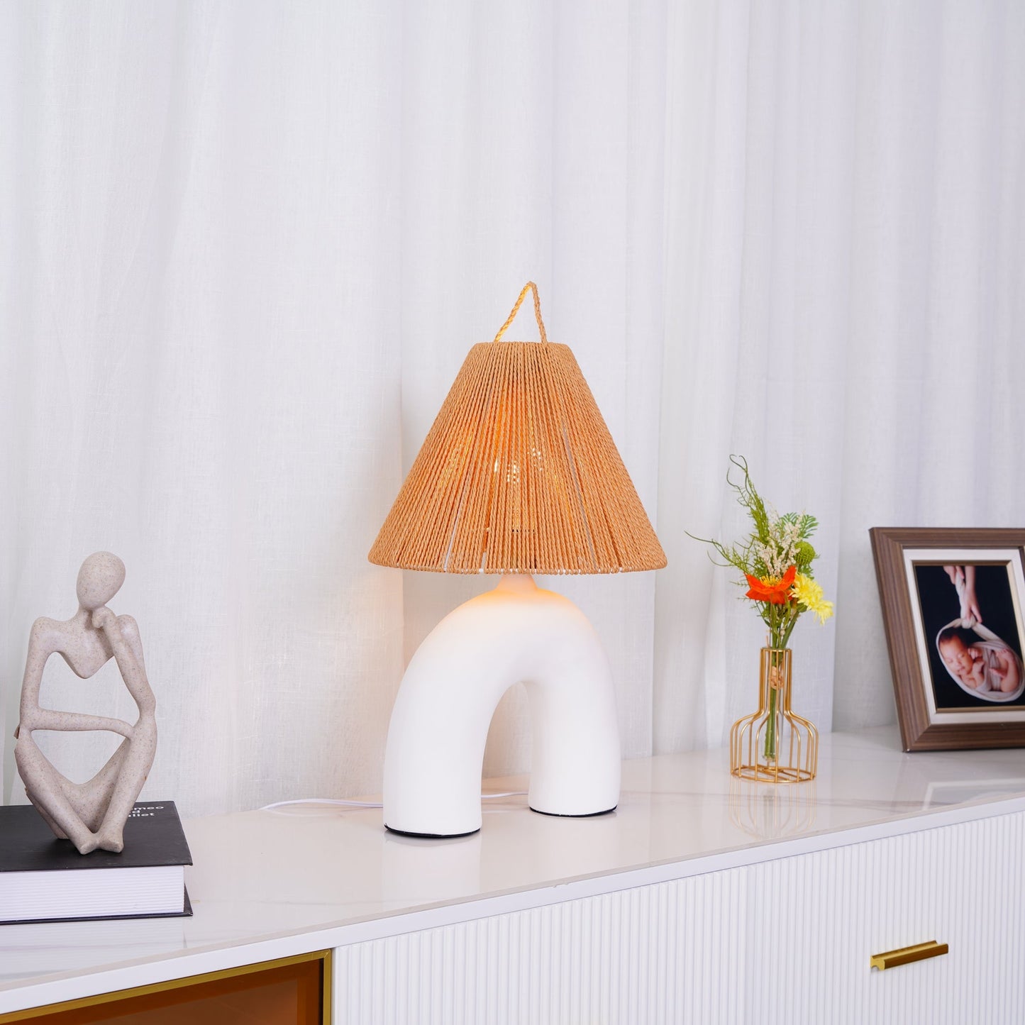 ElectraGlow - Contemporary Lamp with Powerful Base and Efficient Light