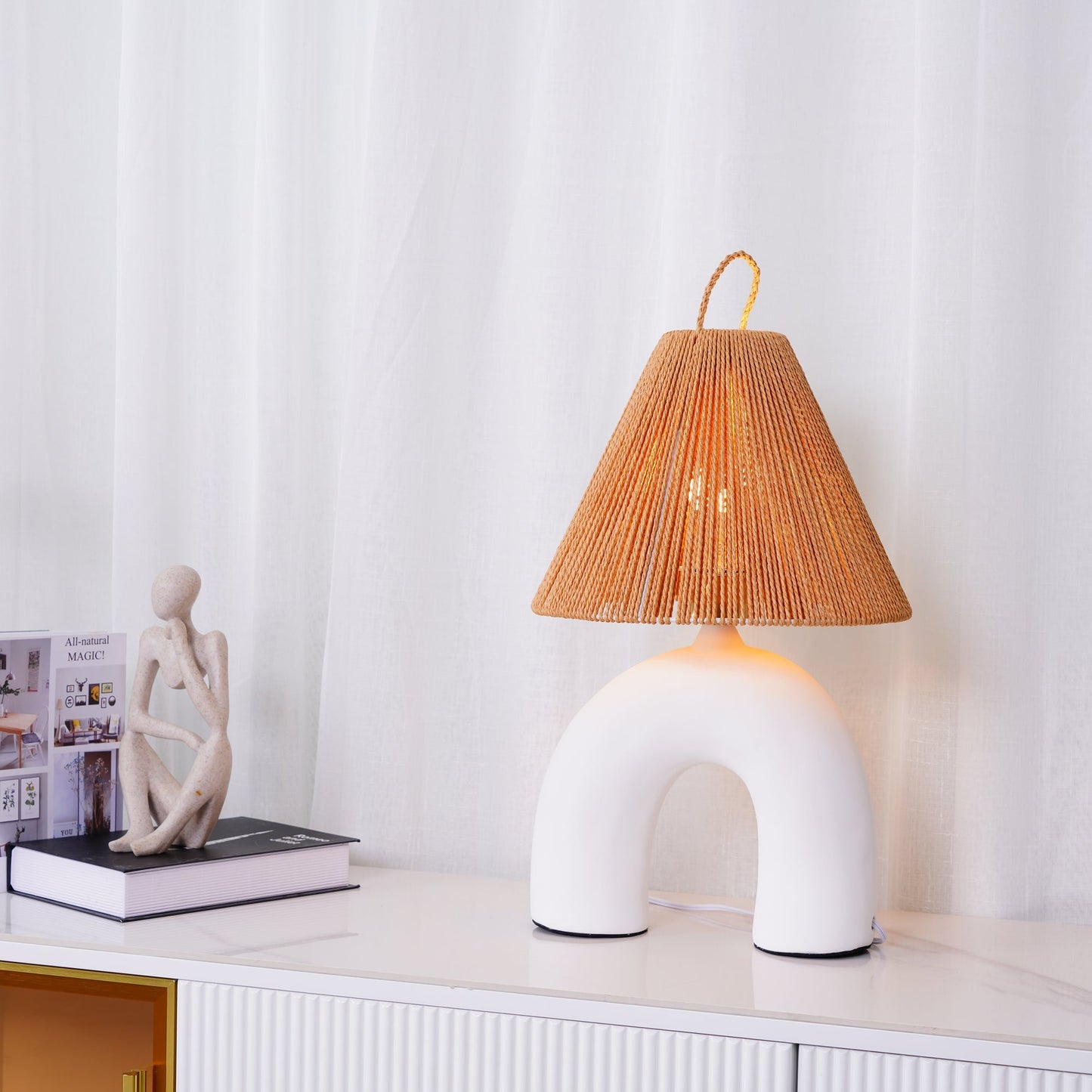 ElectraGlow - Contemporary Lamp with Powerful Base and Efficient Light