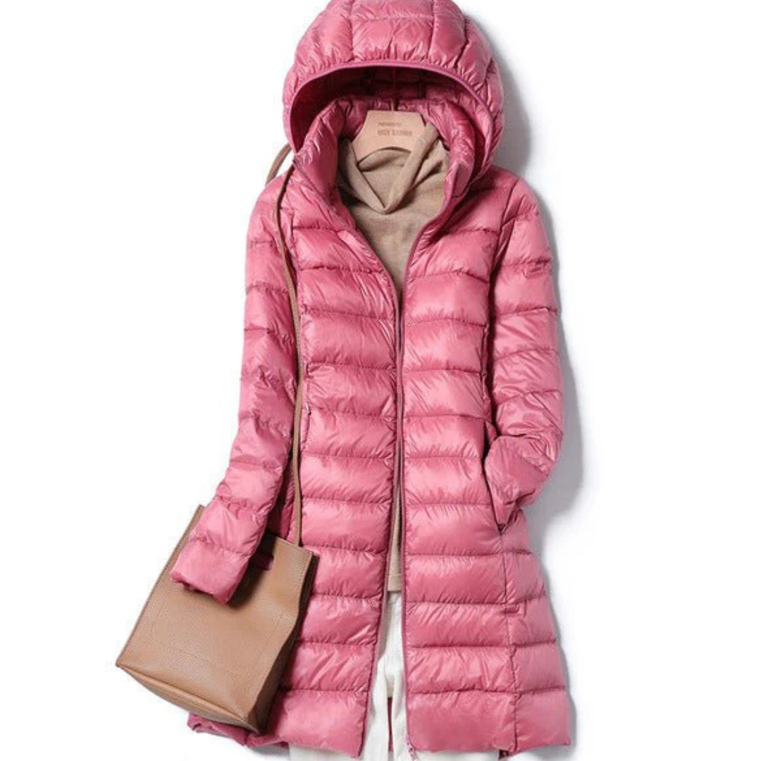 Warm winter jacket with hood for women | puffer 6