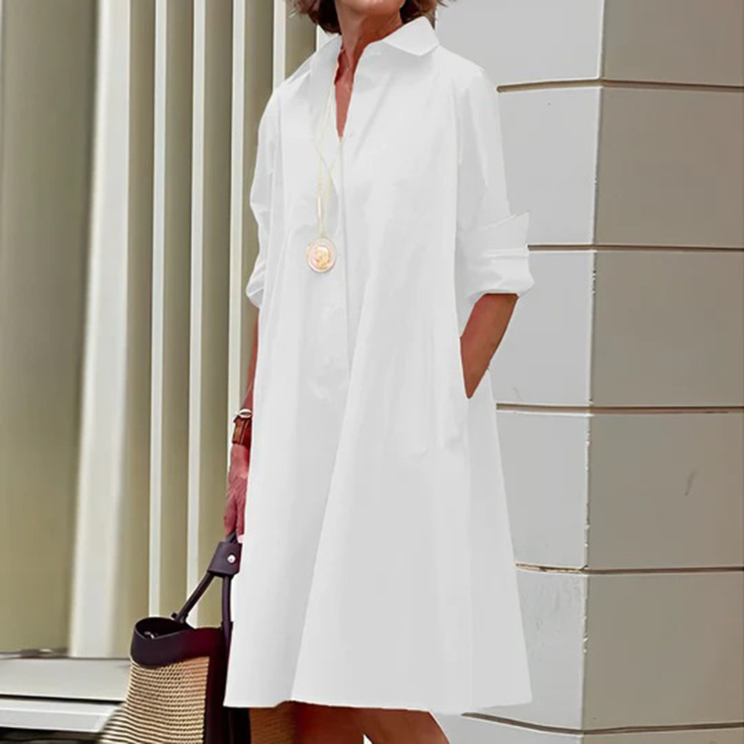 Variant image for Elegant Long Sleeve Women's Dress - Comfortable Formal Spring Fashion-11